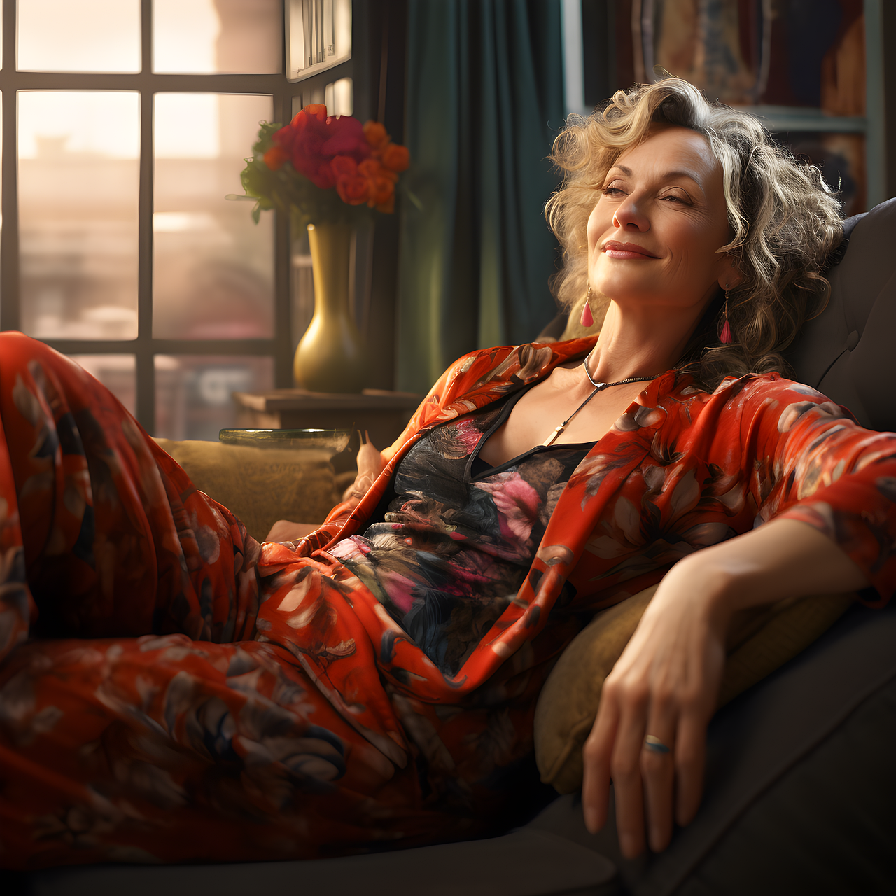 ai generated, woman, resting